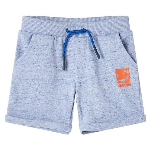 Shorts til børn str. 104 med snøre blåmeleret