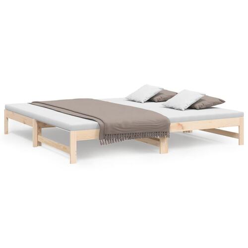 Daybed med udtræk 2x(90x200) cm massivt fyrretræ