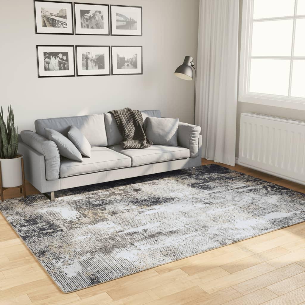 Gulvtæppe 160x230 cm vaskbart og skridsikkert flerfarvet