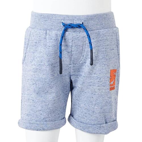 Shorts til børn str. 104 med snøre blåmeleret