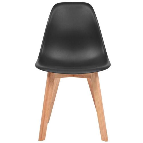 Spisebordsstole 2 stk. plastik sort