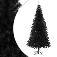 Kunstigt juletræ med fod 240 cm PVC sort