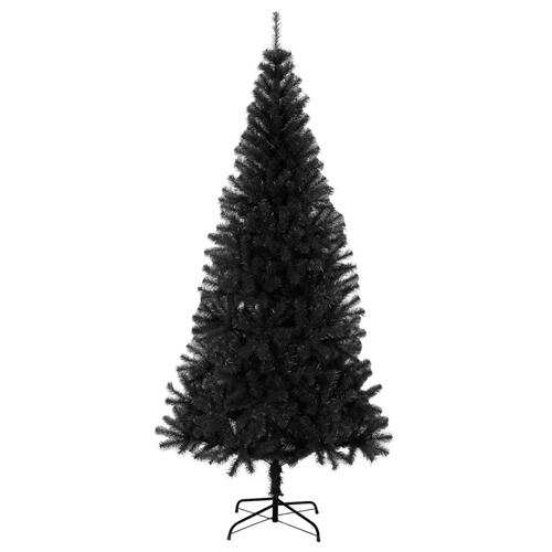 Kunstigt juletræ med fod 240 cm PVC sort