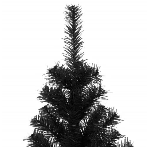 Kunstigt juletræ med fod 240 cm PVC sort
