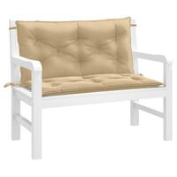 Hynder til havebænk 2 stk. 100x50x7 cm stof meleret beige