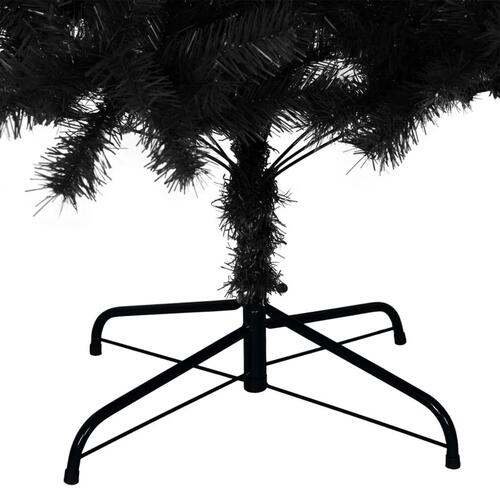 Kunstigt juletræ med fod 240 cm PVC sort