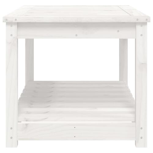 Havebord 82,5x50,5x45 cm massivt fyrretræ hvid