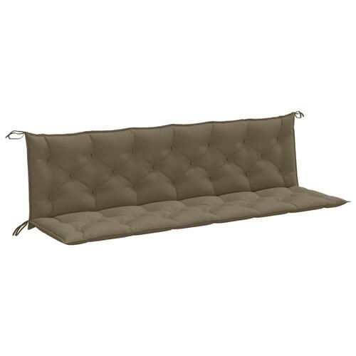 Hynder til havebænk 2 stk. 200x50x7 cm stof meleret gråbrun