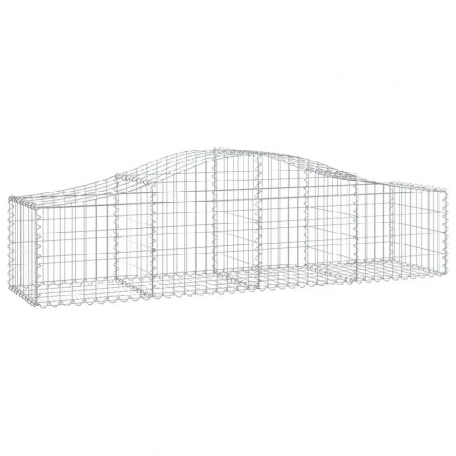 Buede gabionkurve - 7 stk. 200×50×40/60 cm i galvaniseret jern