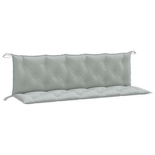 Hynder til havebænk 2 stk. 180x50x7 cm stof meleret lysegrå