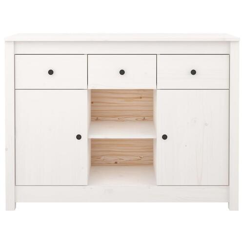 Skænk 100x35x74,5 cm massivt fyrretræ hvid