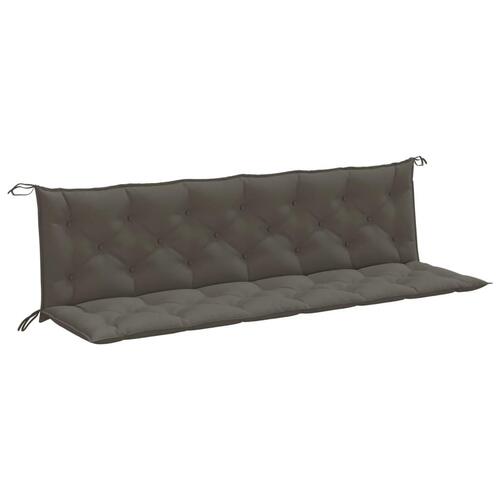 Hynder til havebænk 2 stk. 200x50x7 cm stof meleret mørkegrå