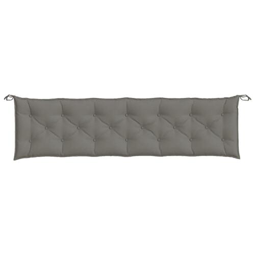 Hynder til havebænk 2 stk. 200x50x7 cm stof meleret mørkegrå