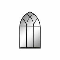 Vægspejl Sort Metal Vindue 36 x 2 x 65 cm (65 Dele)