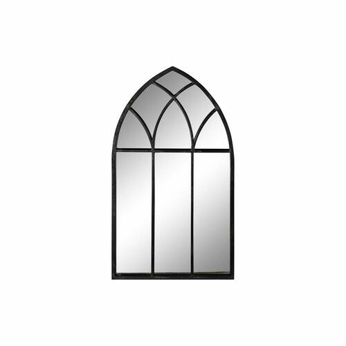 Vægspejl Sort Metal Vindue 36 x 2 x 65 cm (65 Dele)