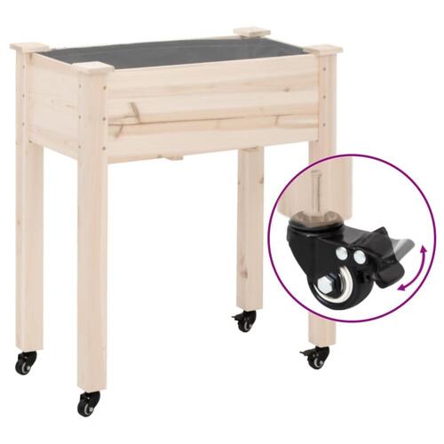Hjul til plantekasse 4 stk. 8x3,5x8 cm jern sort