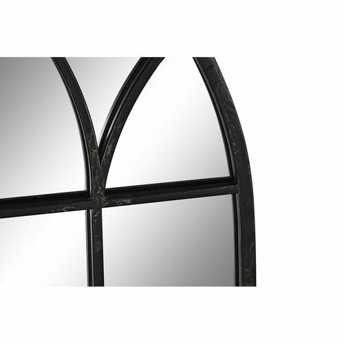 Vægspejl Sort Metal Vindue 36 x 2 x 65 cm (65 Dele)