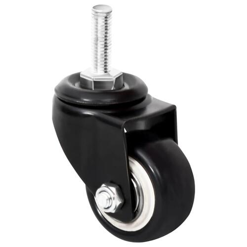 Hjul til plantekasse 4 stk. 8x3,5x8 cm jern sort