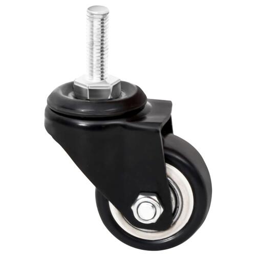 Hjul til plantekasse 4 stk. 8x3,5x8 cm jern sort