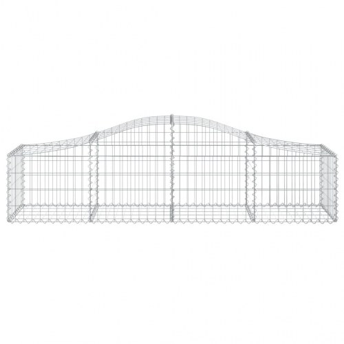 Buede gabionkurve - 8 stk. 200×50×40/60 cm i galvaniseret jern