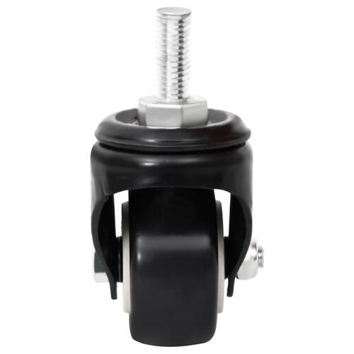 Hjul til plantekasse 4 stk. 8x3,5x8 cm jern sort