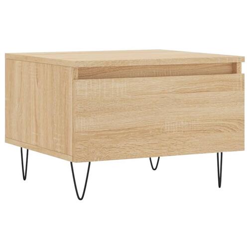 Sofabord 50x46x35 cm konstrueret træ sonoma-eg