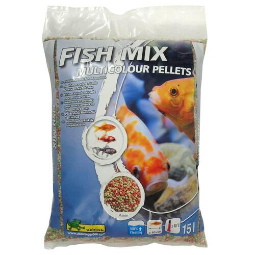 fiskefoder Fish Mix Multicolour Pellets 4 mm 15 l