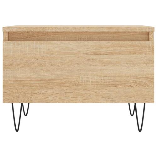 Sofabord 50x46x35 cm konstrueret træ sonoma-eg