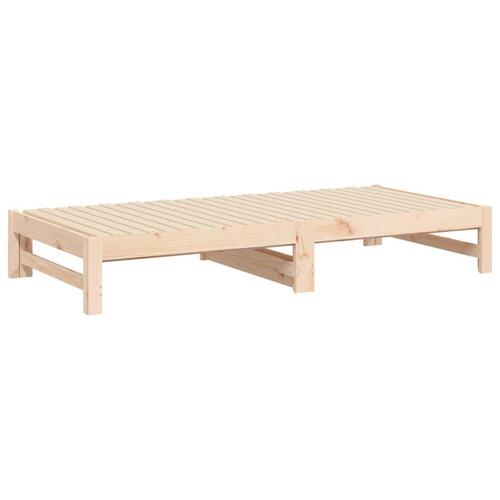 Daybed med udtræk 2x(90x190) cm massivt fyrretræ