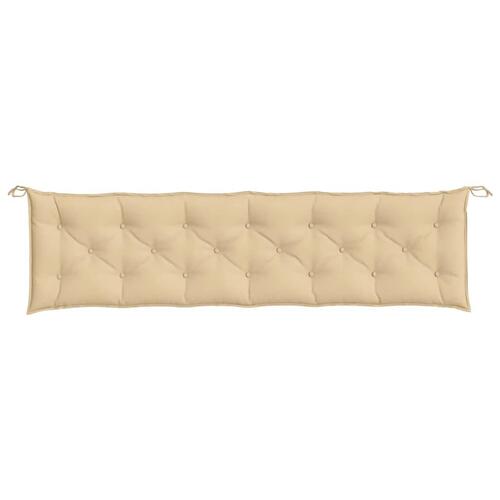 Hynder til havebænk 2 stk. 200x50x7 cm stof meleret beige
