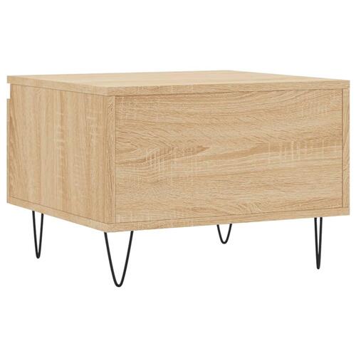 Sofabord 50x46x35 cm konstrueret træ sonoma-eg