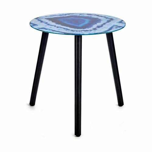 Sofabord Marmor Blå Sort Krystal 40 x 41,5 x 40 cm (4 enheder)