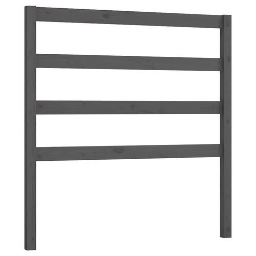 Daybed med udtræk 2x(90x190) cm massivt fyrretræ grå