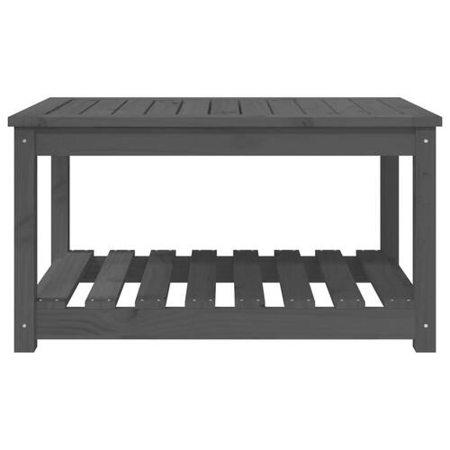 Havebord 82,5x50,5x45 cm massivt fyrretræ grå
