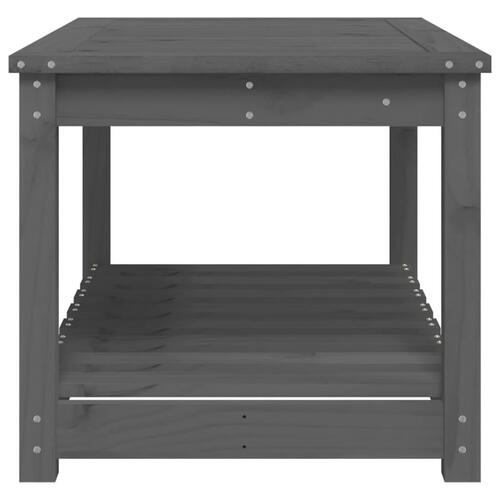 Havebord 82,5x50,5x45 cm massivt fyrretræ grå