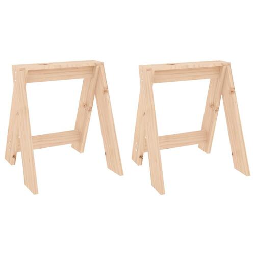 Taburetter 2 stk. 40x40x45 cm massivt fyrretræ