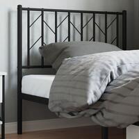 Sengegavl 90 cm metal sort