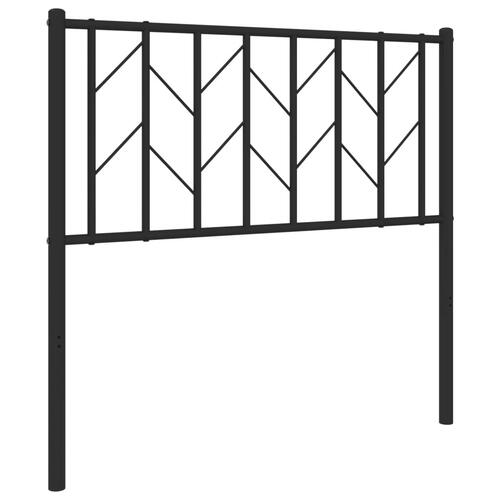 Sengegavl 90 cm metal sort
