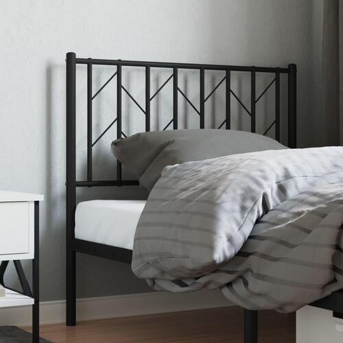 Sengegavl 90 cm metal sort