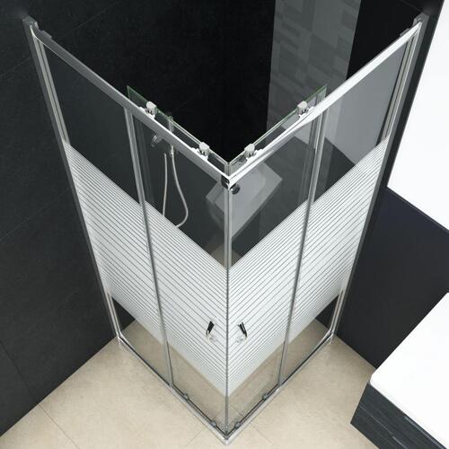 Brusekabine sikkerhedsglas 80 x 80 x 185 cm