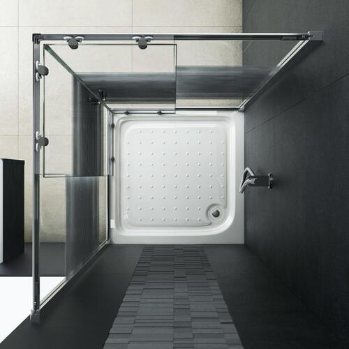 Brusekabine sikkerhedsglas 80 x 80 x 185 cm