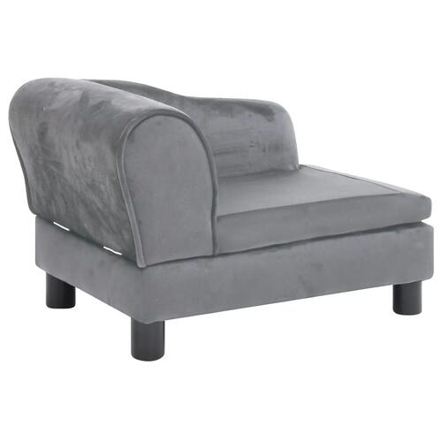 Hundesofa 57x34x36 cm plys grå