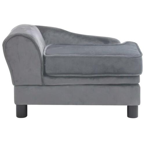 Hundesofa 57x34x36 cm plys grå