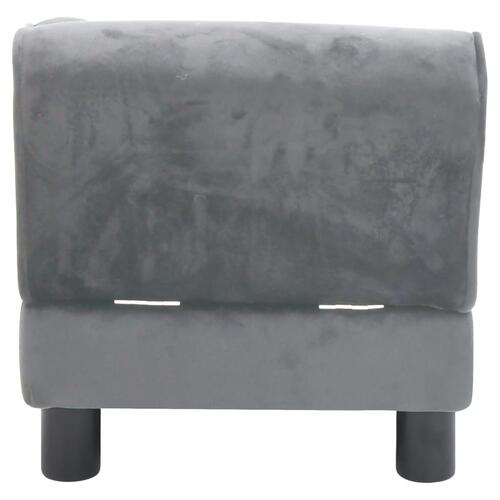 Hundesofa 57x34x36 cm plys grå