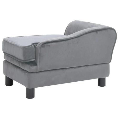 Hundesofa 57x34x36 cm plys grå