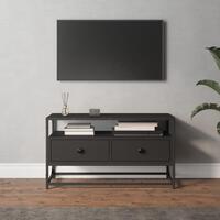 Tv-bord 80x35x45 cm konstrueret træ sort