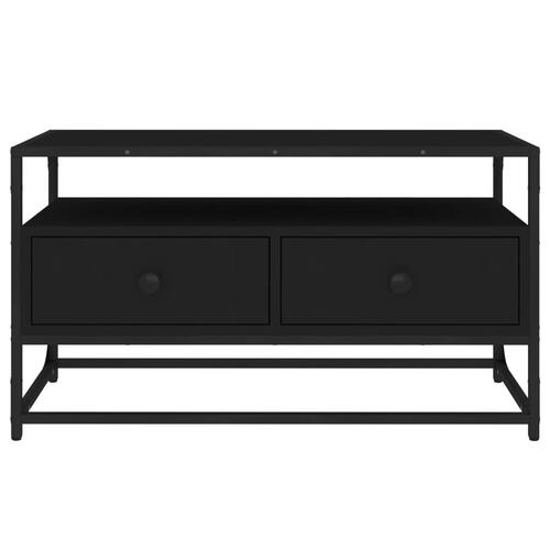 Tv-bord 80x35x45 cm konstrueret træ sort