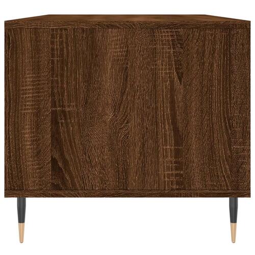 Sofabord 90x49x45 cm konstrueret træ brun egetræsfarve