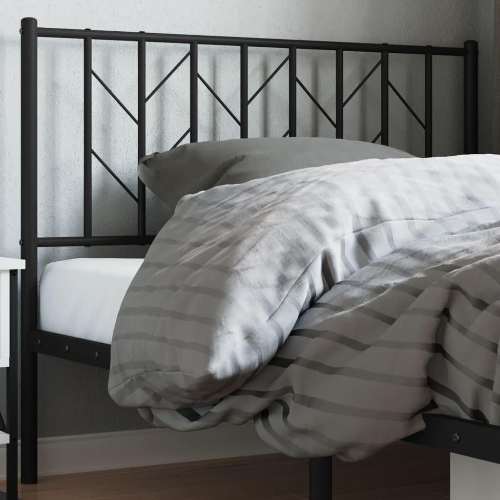 Sengegavl 107 cm metal sort