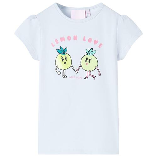 T-shirt til børn str. 140 lyseblå